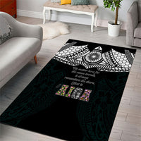 AIGA Always In Gods Arms Samoa Area Rug Polynesian Tribal Tattoo Art Family Heritage Faith