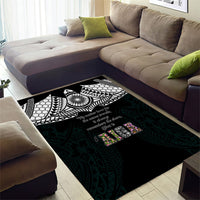 AIGA Always In Gods Arms Samoa Area Rug Polynesian Tribal Tattoo Art Family Heritage Faith