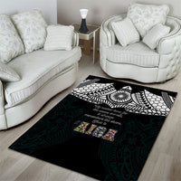 AIGA Always In Gods Arms Samoa Area Rug Polynesian Tribal Tattoo Art Family Heritage Faith