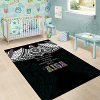 AIGA Always In Gods Arms Samoa Area Rug Polynesian Tribal Tattoo Art Family Heritage Faith