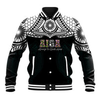 AIGA Always In Gods Arms Samoa Baseball Jacket Polynesian Tribal Tattoo Art Family Heritage Faith