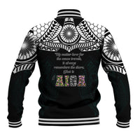 AIGA Always In Gods Arms Samoa Baseball Jacket Polynesian Tribal Tattoo Art Family Heritage Faith