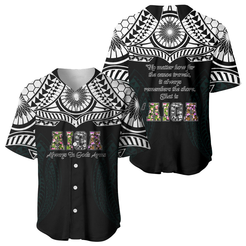 AIGA Always In Gods Arms Samoa Baseball Jersey Polynesian Tribal Tattoo Art Family Heritage Faith