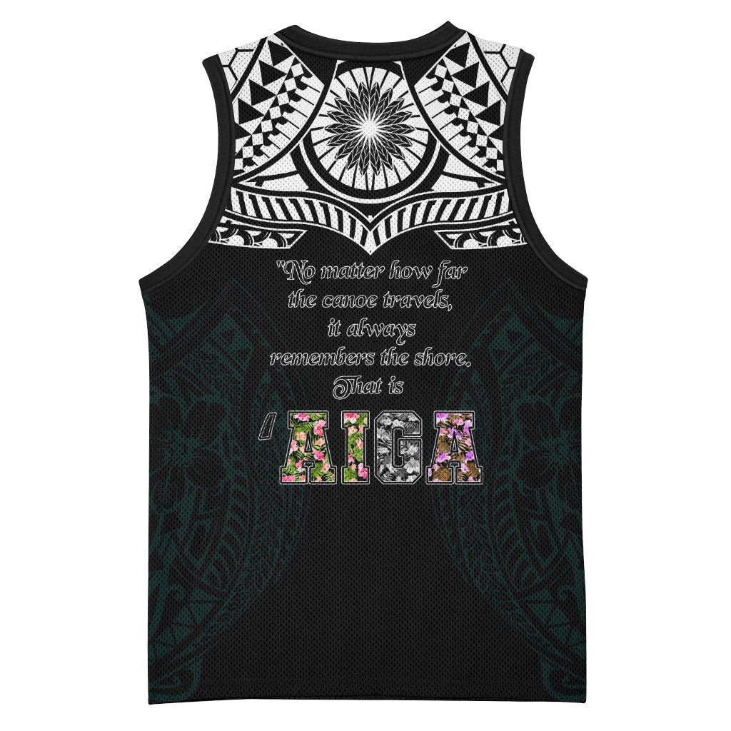 AIGA Always In Gods Arms Samoa Basketball Jersey Polynesian Tribal Tattoo Art Family Heritage Faith