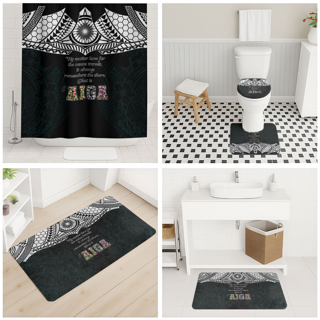 AIGA Always In Gods Arms Samoa Bathroom Set Polynesian Tribal Tattoo Art Family Heritage Faith