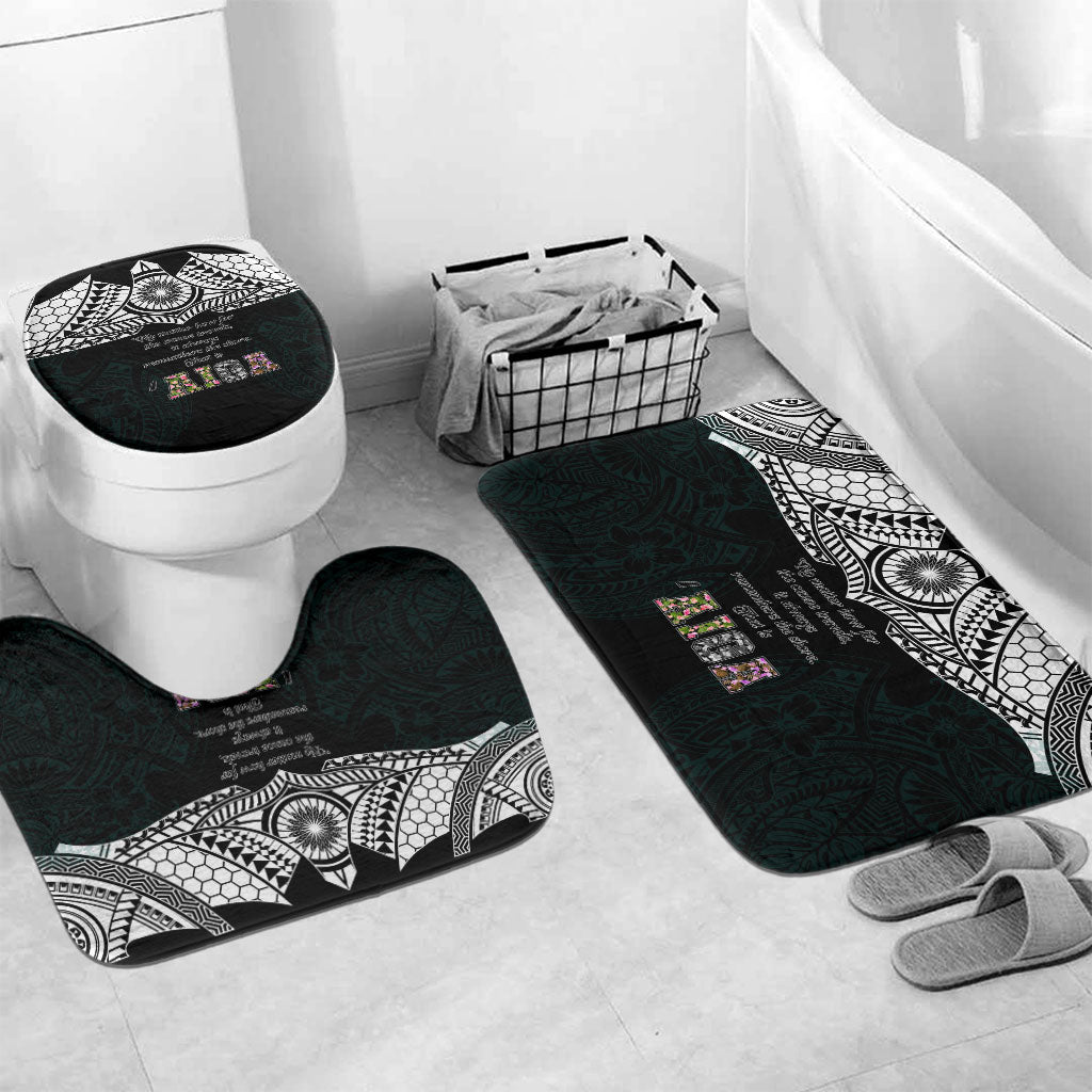AIGA Always In Gods Arms Samoa Bathroom Set Polynesian Tribal Tattoo Art Family Heritage Faith