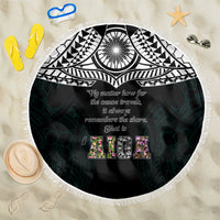 AIGA Always In Gods Arms Samoa Beach Blanket Polynesian Tribal Tattoo Art Family Heritage Faith