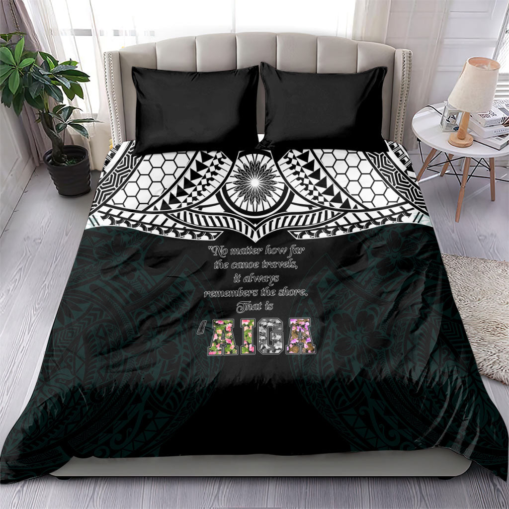 AIGA Always In Gods Arms Samoa Bedding Set Polynesian Tribal Tattoo Art Family Heritage Faith