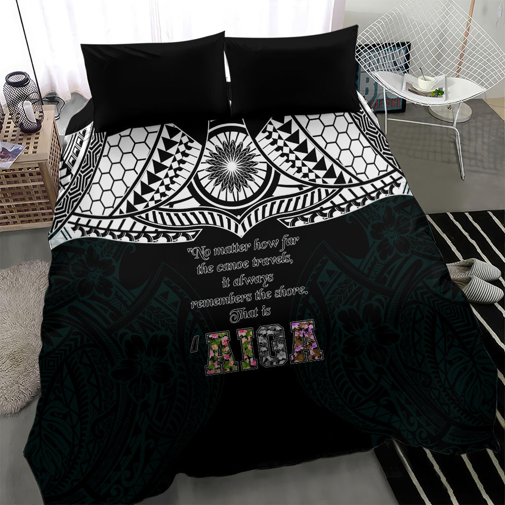 AIGA Always In Gods Arms Samoa Bedding Set Polynesian Tribal Tattoo Art Family Heritage Faith