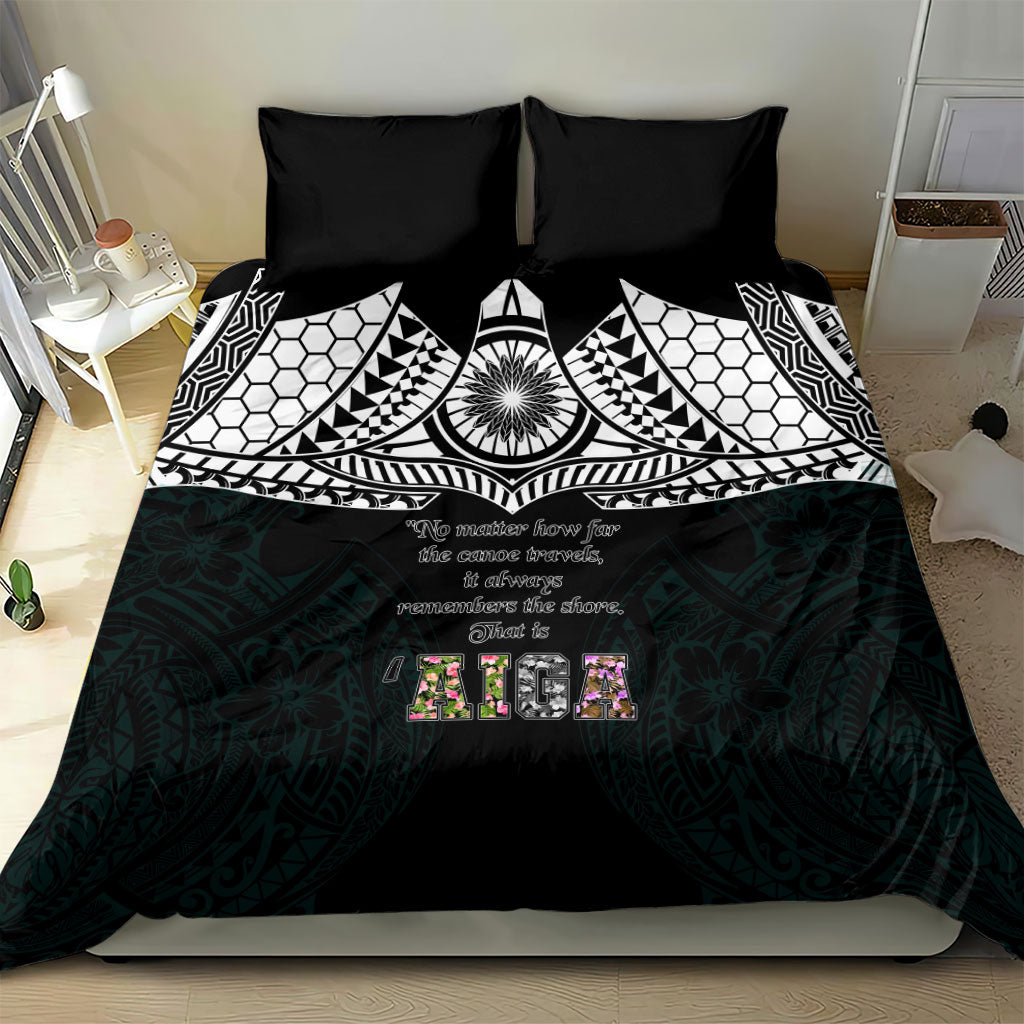 AIGA Always In Gods Arms Samoa Bedding Set Polynesian Tribal Tattoo Art Family Heritage Faith