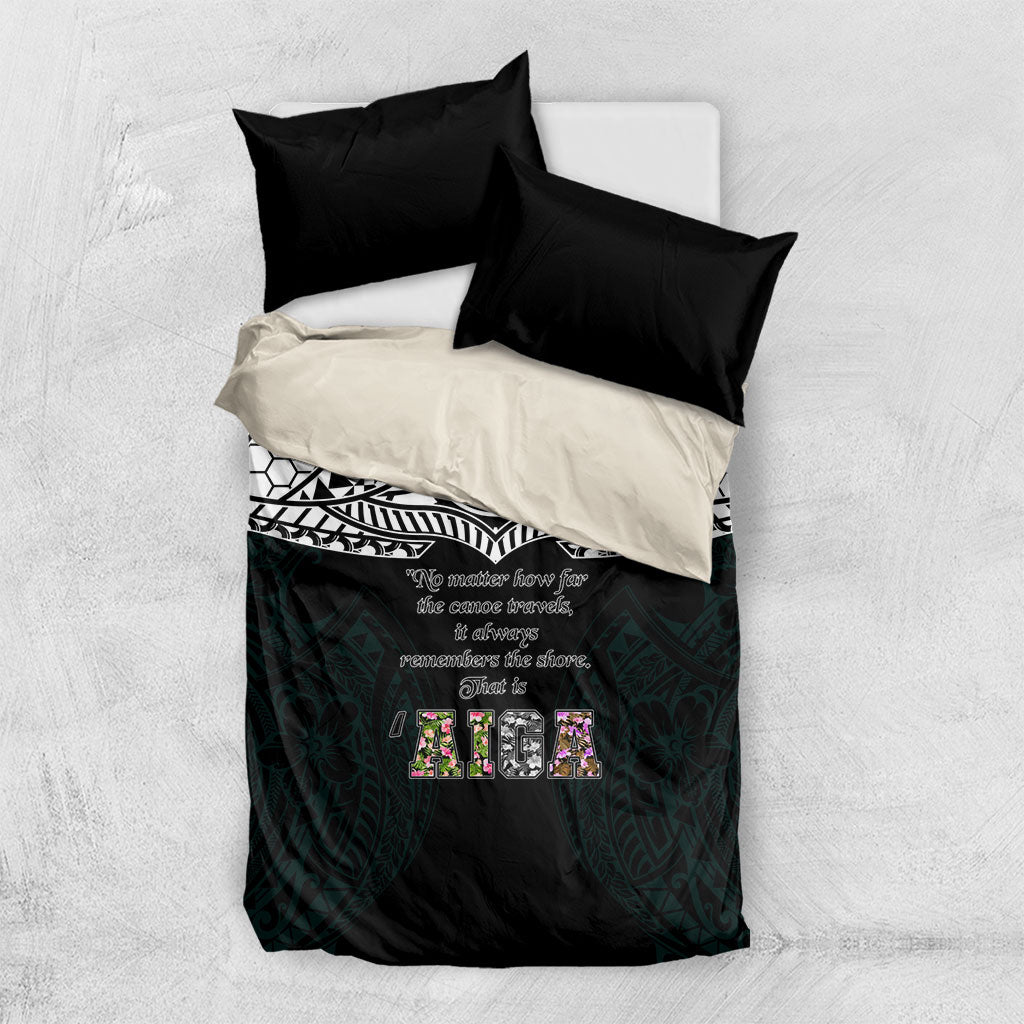 AIGA Always In Gods Arms Samoa Bedding Set Polynesian Tribal Tattoo Art Family Heritage Faith