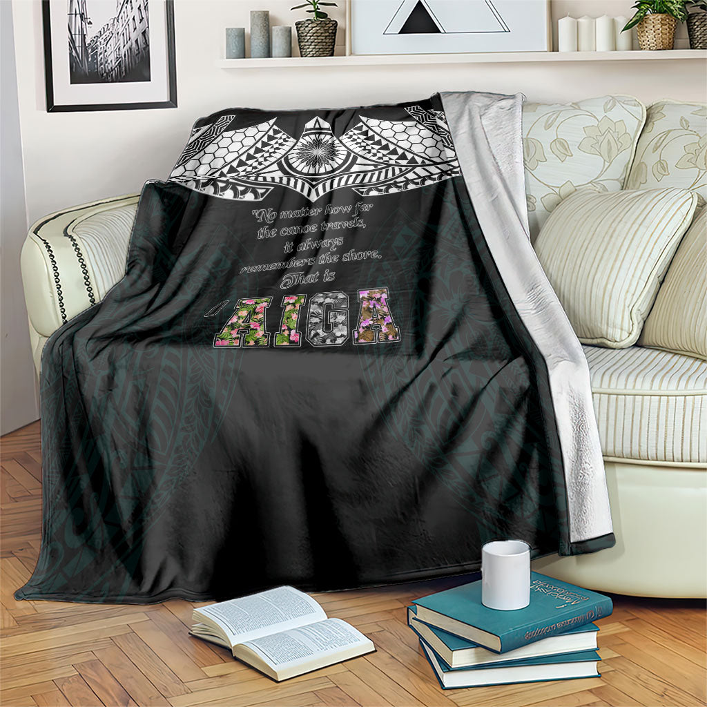 AIGA Always In Gods Arms Samoa Blanket Polynesian Tribal Tattoo Art Family Heritage Faith TS04 Black White - Polynesian Pride
