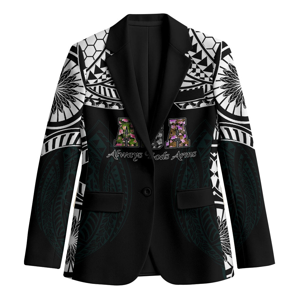AIGA Always In Gods Arms Samoa Blazer Polynesian Tribal Tattoo Art Family Heritage Faith