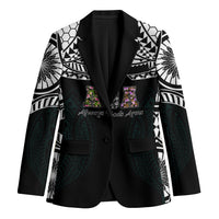 AIGA Always In Gods Arms Samoa Blazer Polynesian Tribal Tattoo Art Family Heritage Faith