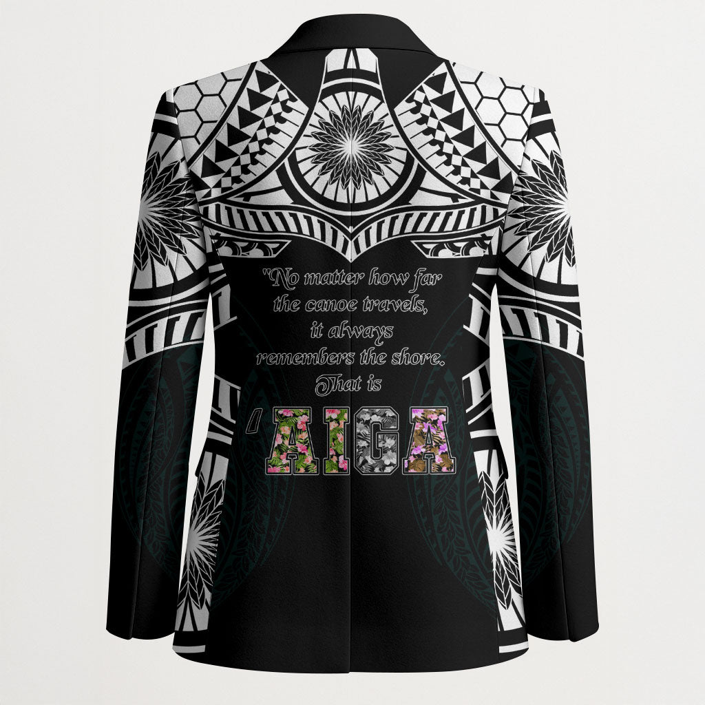 AIGA Always In Gods Arms Samoa Blazer Polynesian Tribal Tattoo Art Family Heritage Faith