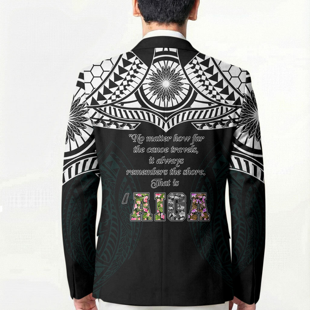 AIGA Always In Gods Arms Samoa Blazer Polynesian Tribal Tattoo Art Family Heritage Faith