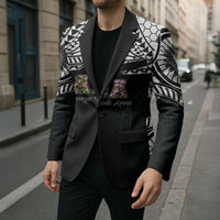 AIGA Always In Gods Arms Samoa Blazer Polynesian Tribal Tattoo Art Family Heritage Faith