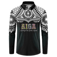 AIGA Always In Gods Arms Samoa Button Sweatshirt Polynesian Tribal Tattoo Art Family Heritage Faith
