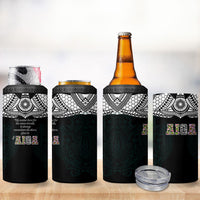AIGA Always In Gods Arms Samoa 4 in 1 Can Cooler Tumbler Polynesian Tribal Tattoo Art Family Heritage Faith