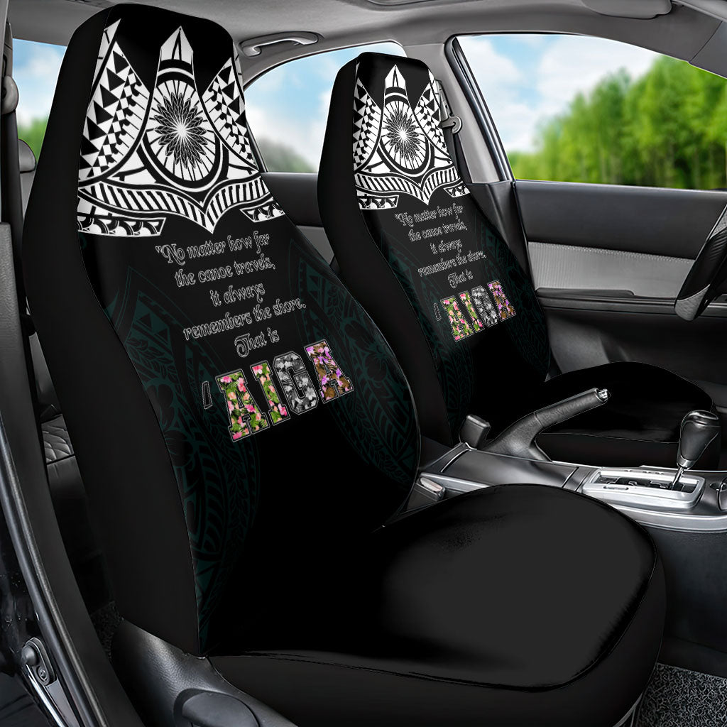 AIGA Always In Gods Arms Samoa Car Seat Cover Polynesian Tribal Tattoo Art Family Heritage Faith