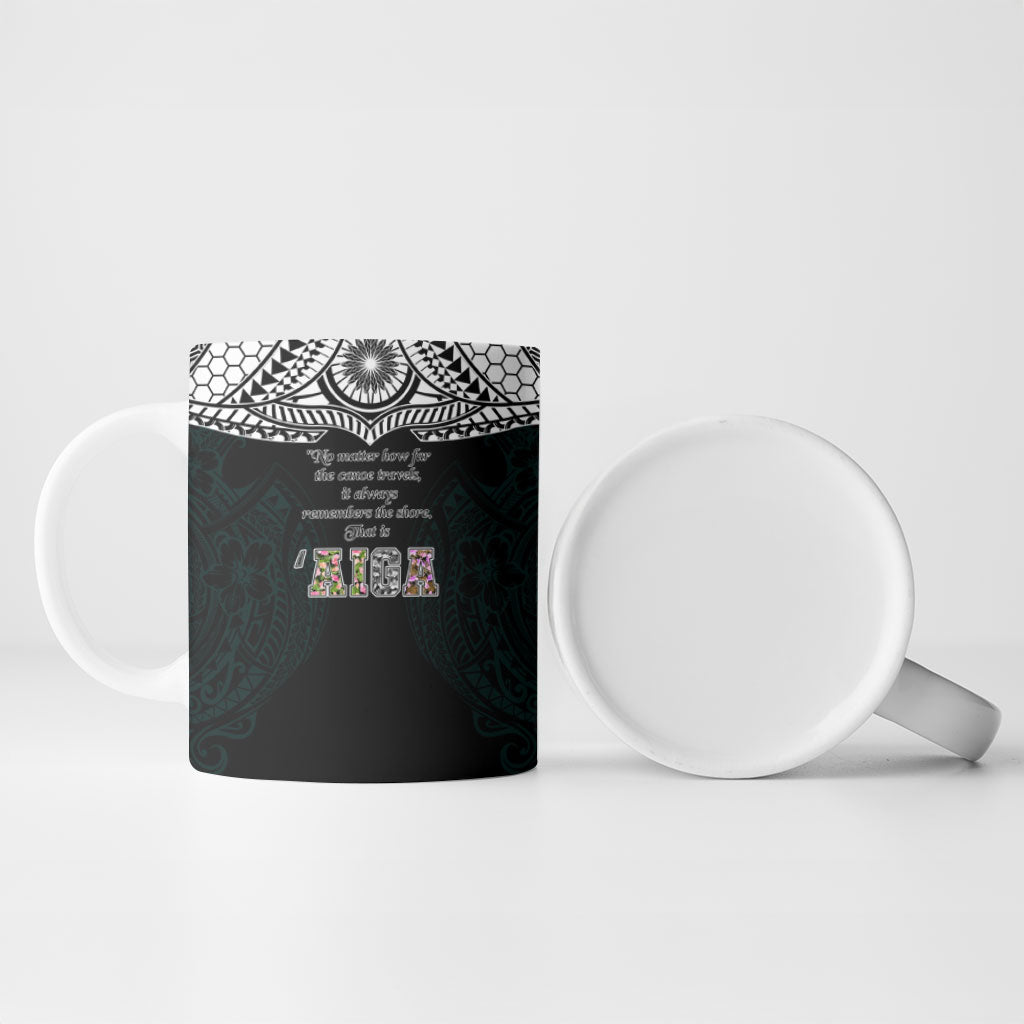 AIGA Always In Gods Arms Samoa Ceramic Mug Polynesian Tribal Tattoo Art Family Heritage Faith
