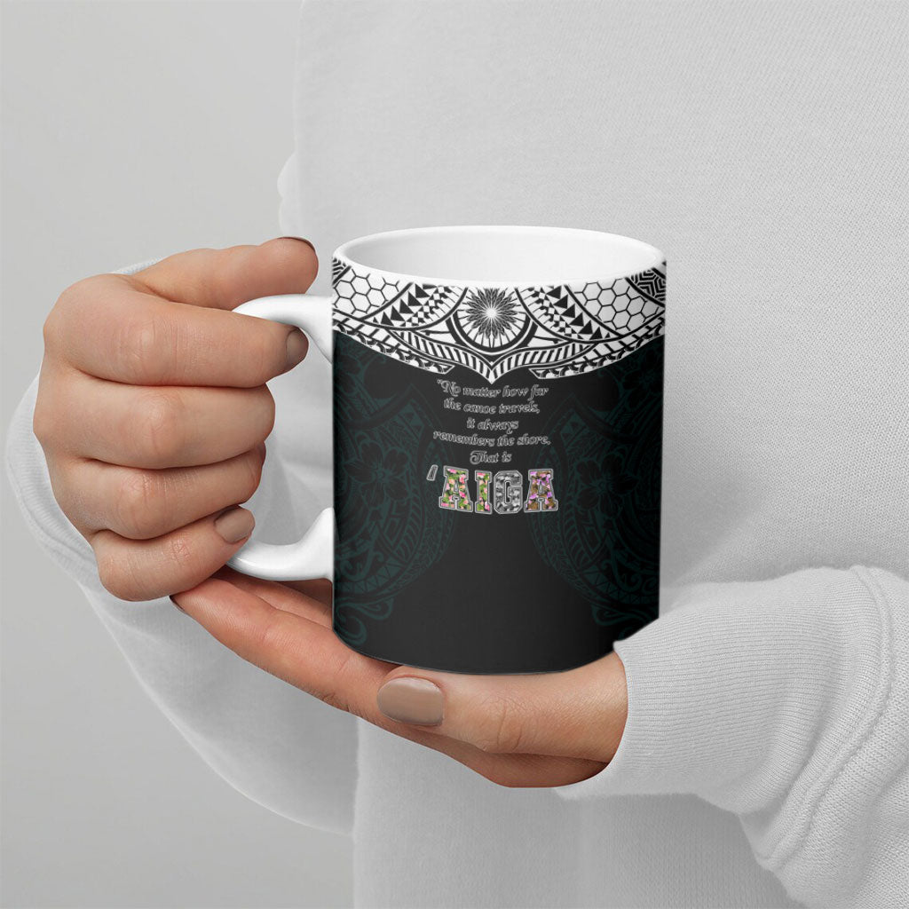 AIGA Always In Gods Arms Samoa Ceramic Mug Polynesian Tribal Tattoo Art Family Heritage Faith