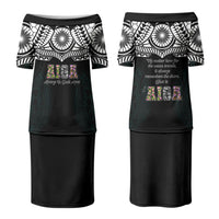 AIGA Always In Gods Arms Samoa Couples Matching Puletasi and Hawaiian Shirt Polynesian Tribal Tattoo Art Family Heritage Faith