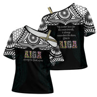 AIGA Always In Gods Arms Samoa Cross Shoulder Shirt Polynesian Tribal Tattoo Art Family Heritage Faith