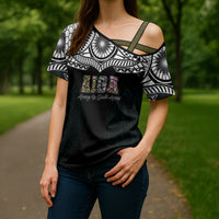 AIGA Always In Gods Arms Samoa Cross Shoulder Shirt Polynesian Tribal Tattoo Art Family Heritage Faith