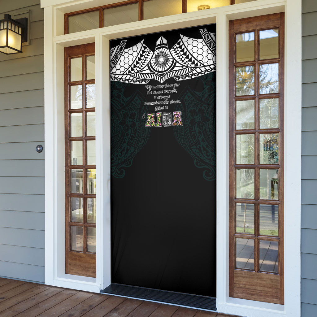 AIGA Always In Gods Arms Samoa Door Cover Polynesian Tribal Tattoo Art Family Heritage Faith