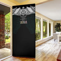 AIGA Always In Gods Arms Samoa Door Cover Polynesian Tribal Tattoo Art Family Heritage Faith