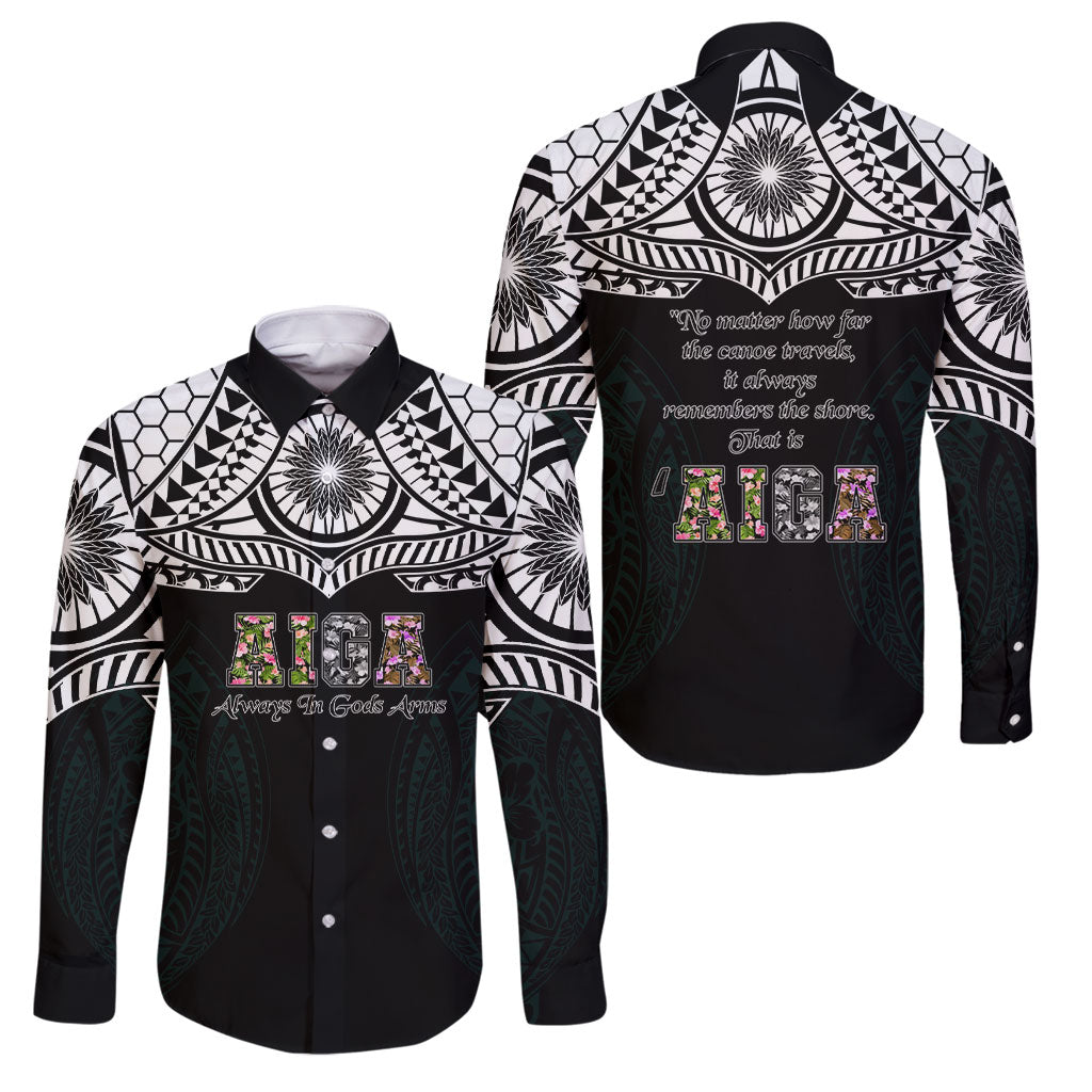 AIGA Always In Gods Arms Samoa Family Matching Mermaid Dress and Hawaiian Shirt Polynesian Tribal Tattoo Art Family Heritage Faith