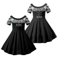AIGA Always In Gods Arms Samoa Family Matching Tank Maxi Dress and Hawaiian Shirt Polynesian Tribal Tattoo Art Family Heritage Faith