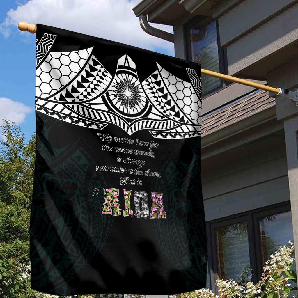AIGA Always In Gods Arms Samoa Garden Flag Polynesian Tribal Tattoo Art Family Heritage Faith