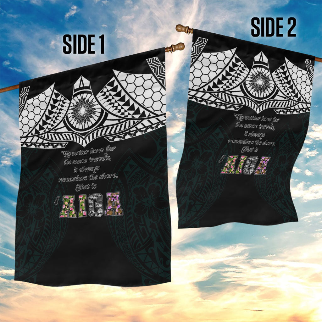 AIGA Always In Gods Arms Samoa Garden Flag Polynesian Tribal Tattoo Art Family Heritage Faith