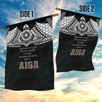 AIGA Always In Gods Arms Samoa Garden Flag Polynesian Tribal Tattoo Art Family Heritage Faith