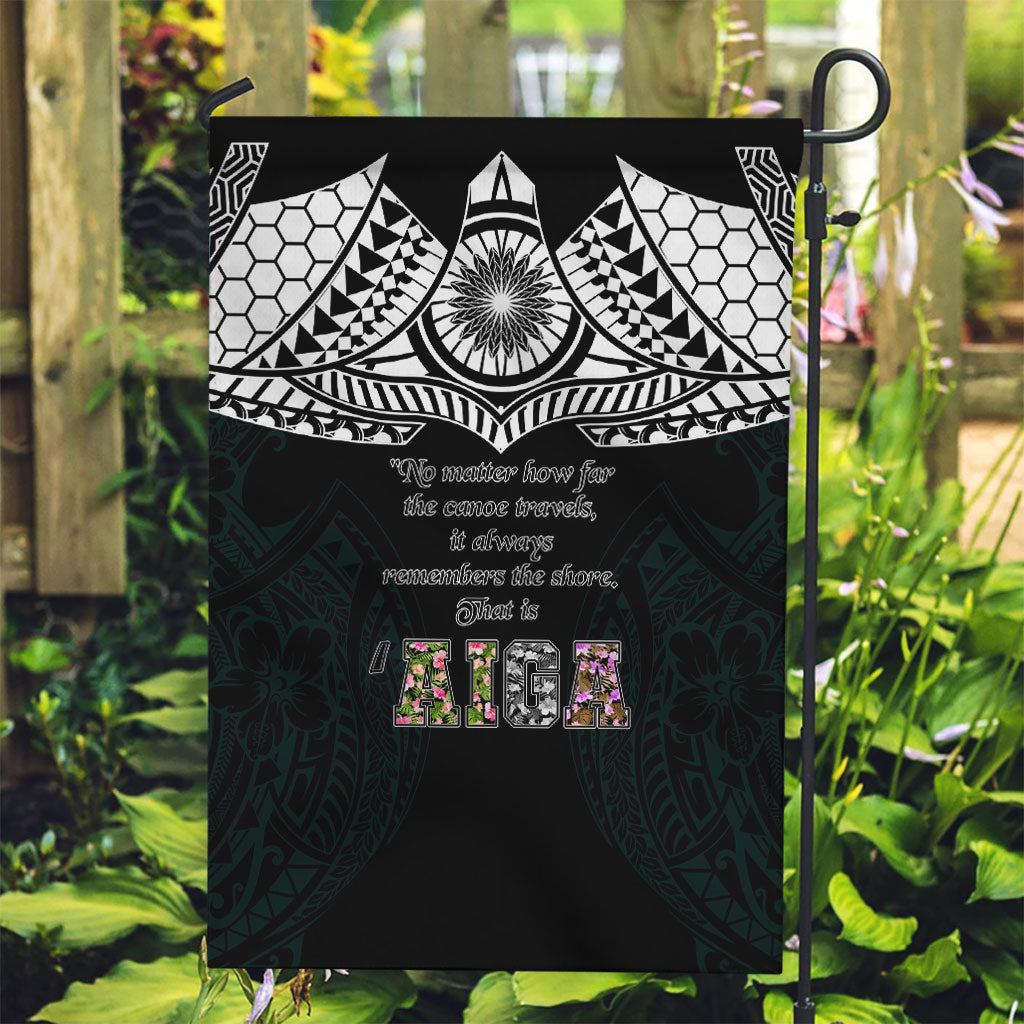 AIGA Always In Gods Arms Samoa Garden Flag Polynesian Tribal Tattoo Art Family Heritage Faith