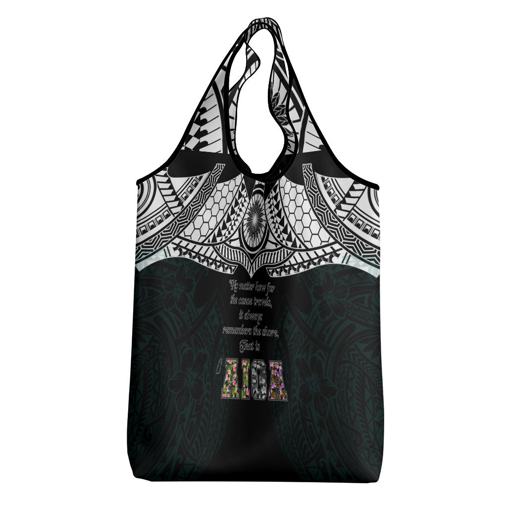 AIGA Always In Gods Arms Samoa Grocery Bag Polynesian Tribal Tattoo Art Family Heritage Faith