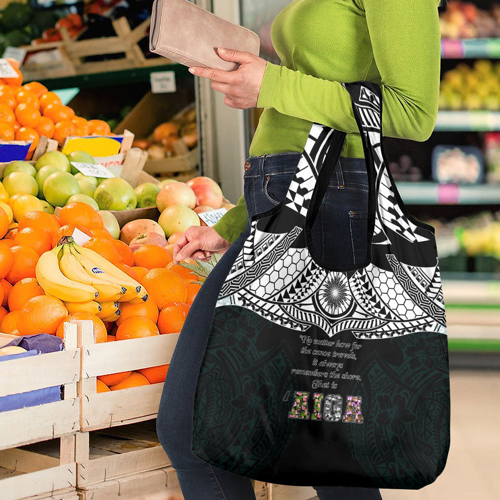 AIGA Always In Gods Arms Samoa Grocery Bag Polynesian Tribal Tattoo Art Family Heritage Faith