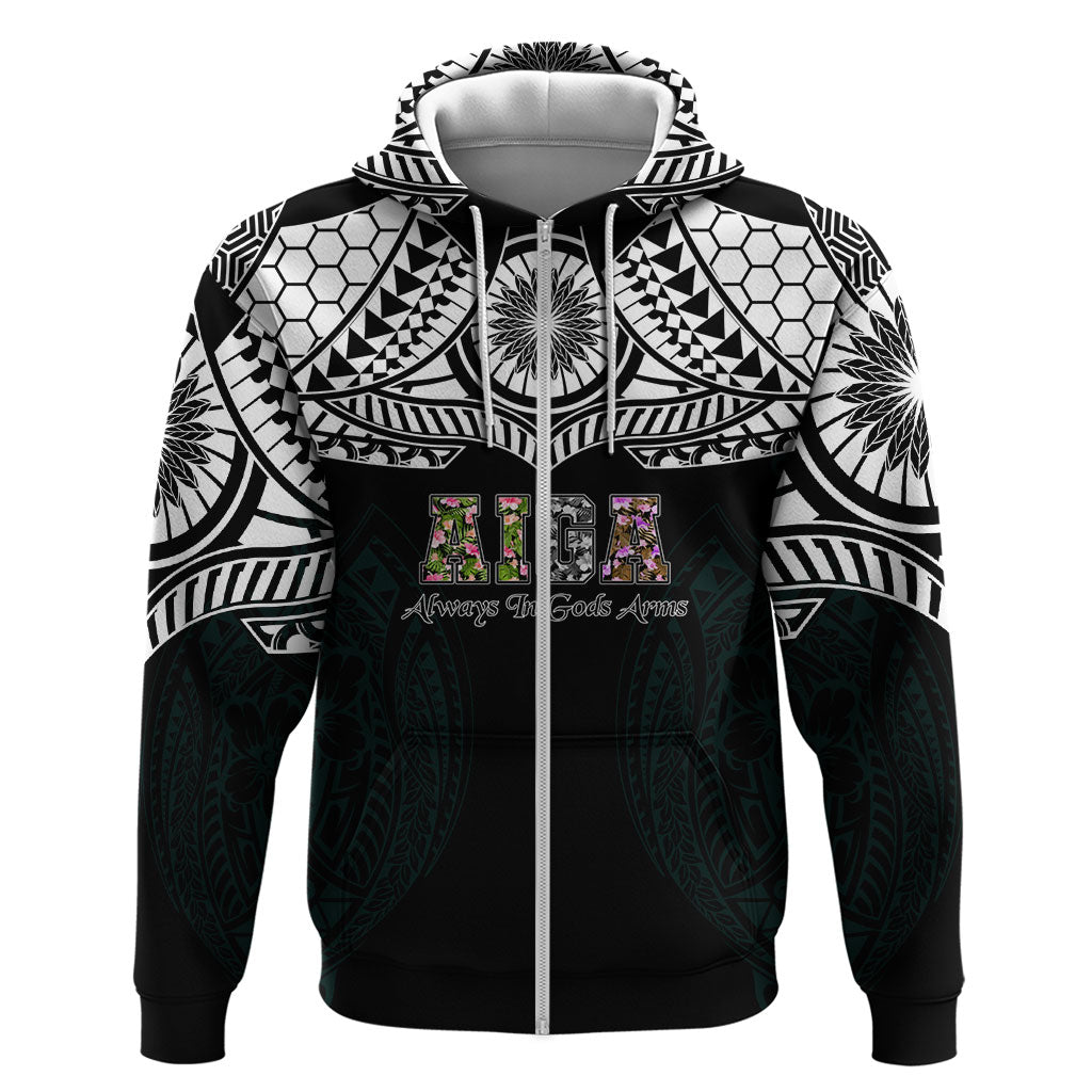 AIGA Always In Gods Arms Samoa Hoodie Polynesian Tribal Tattoo Art Family Heritage Faith
