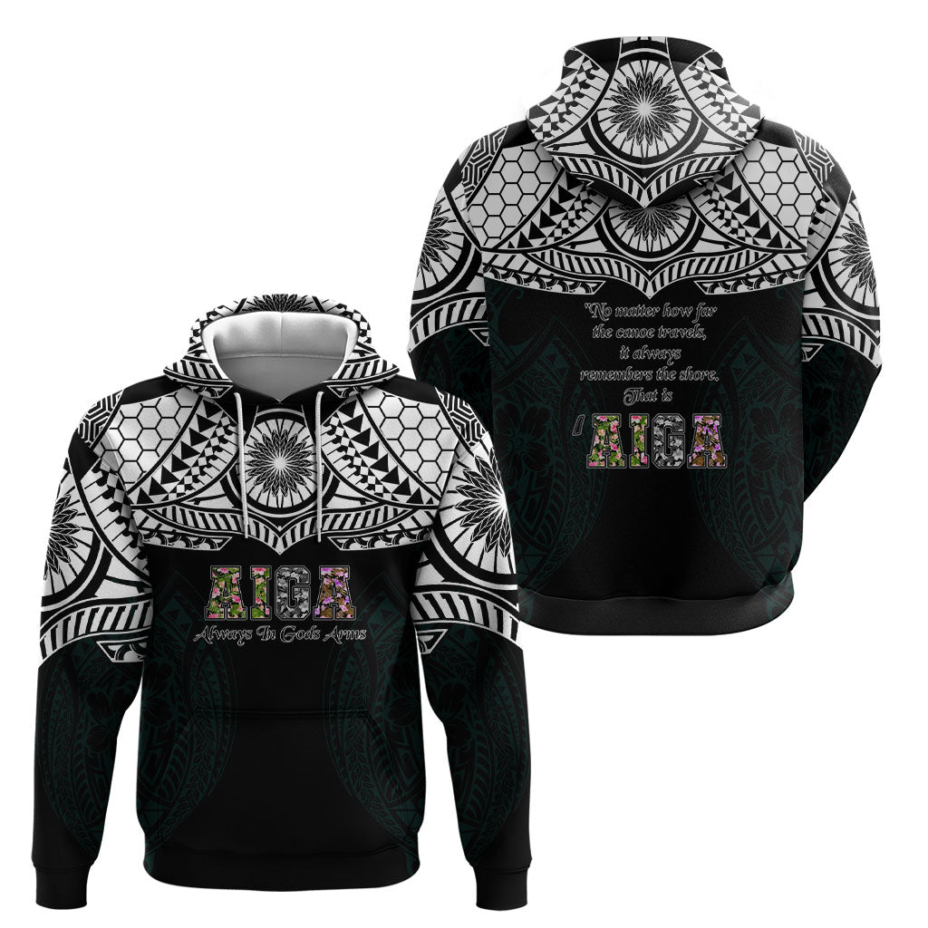 AIGA Always In Gods Arms Samoa Hoodie Polynesian Tribal Tattoo Art Family Heritage Faith