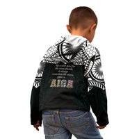 AIGA Always In Gods Arms Samoa Kid Hoodie Polynesian Tribal Tattoo Art Family Heritage Faith