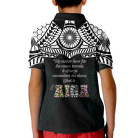 AIGA Always In Gods Arms Samoa Kid Polo Shirt Polynesian Tribal Tattoo Art Family Heritage Faith