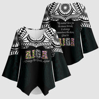 AIGA Always In Gods Arms Samoa Kimono Sleeve Blouse Polynesian Tribal Tattoo Art Family Heritage Faith