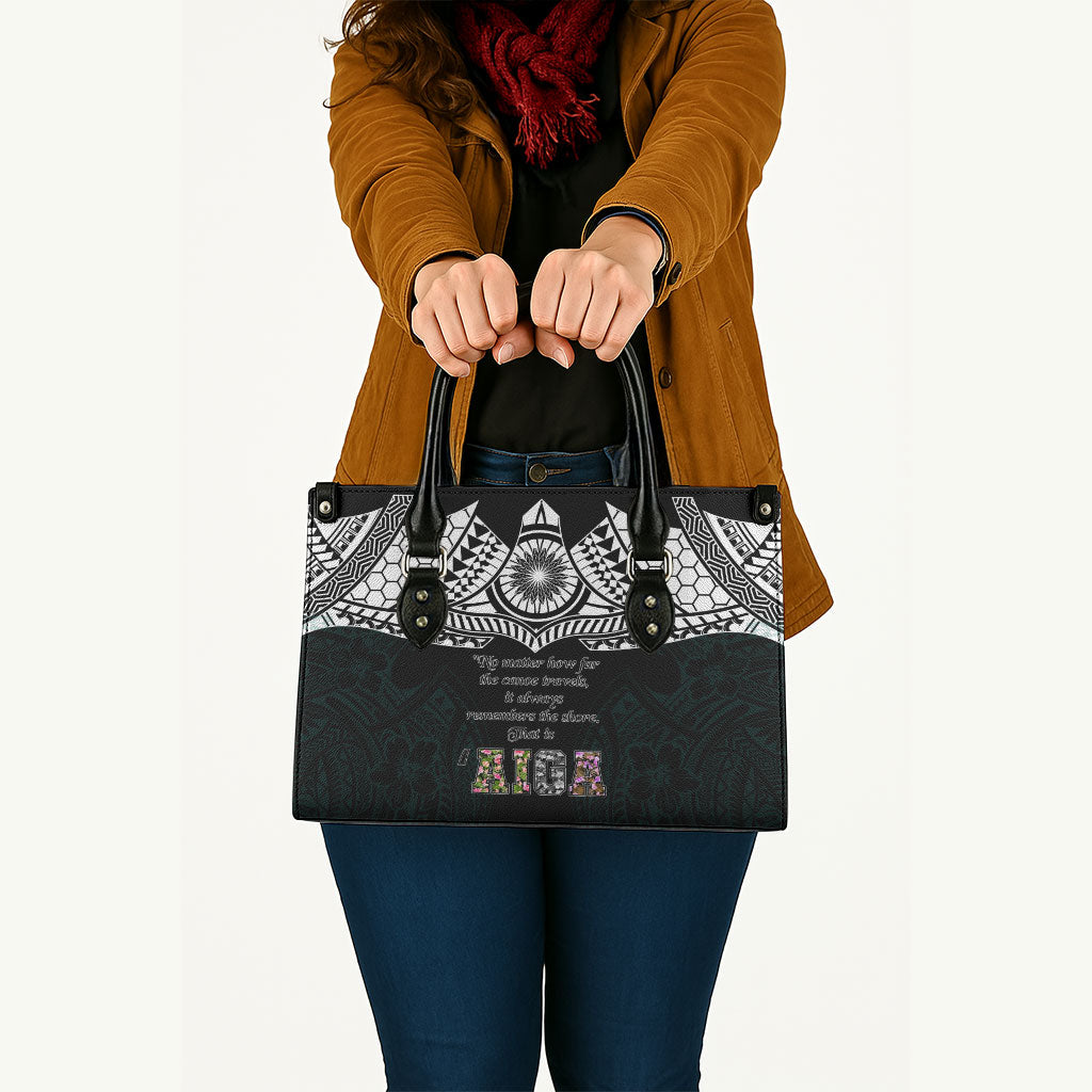 AIGA Always In Gods Arms Samoa Leather Bag Polynesian Tribal Tattoo Art Family Heritage Faith
