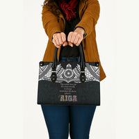 AIGA Always In Gods Arms Samoa Leather Bag Polynesian Tribal Tattoo Art Family Heritage Faith