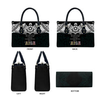 AIGA Always In Gods Arms Samoa Leather Bag Polynesian Tribal Tattoo Art Family Heritage Faith