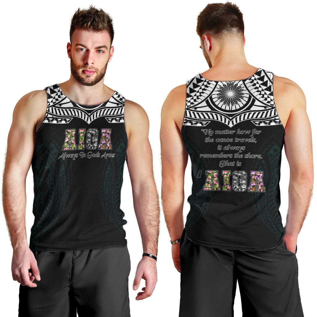 AIGA Always In Gods Arms Samoa Men Tank Top Polynesian Tribal Tattoo Art Family Heritage Faith