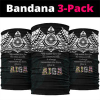AIGA Always In Gods Arms Samoa Neck Gaiter Polynesian Tribal Tattoo Art Family Heritage Faith