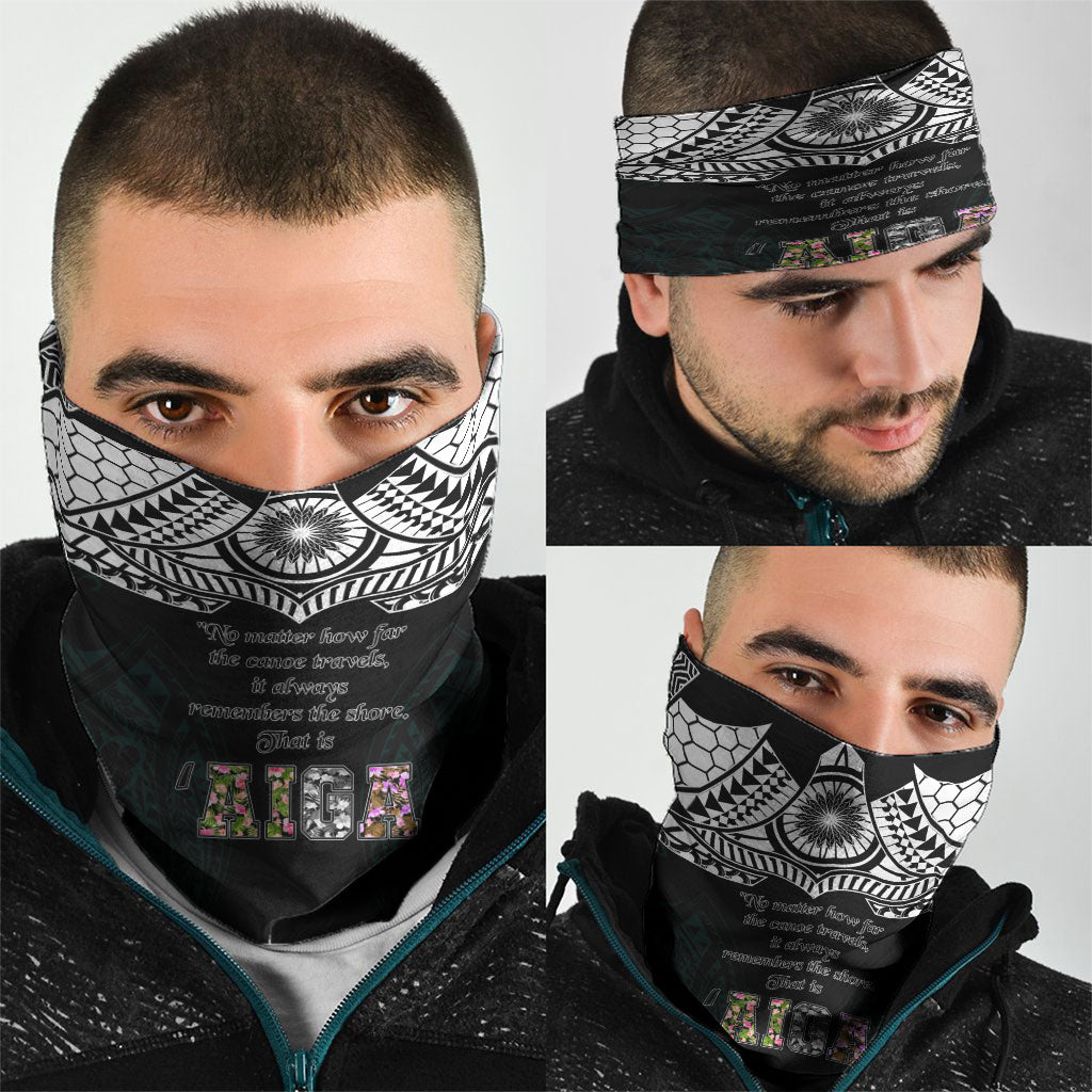 AIGA Always In Gods Arms Samoa Neck Gaiter Polynesian Tribal Tattoo Art Family Heritage Faith